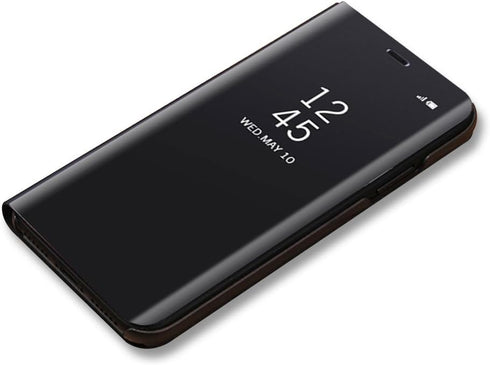for Samsung Galaxy Note 8 Mirror Case, Plating PC Smart Clear View Window Vertical Flip Stand Cover Full Body Protective Shell with Screen Protect...