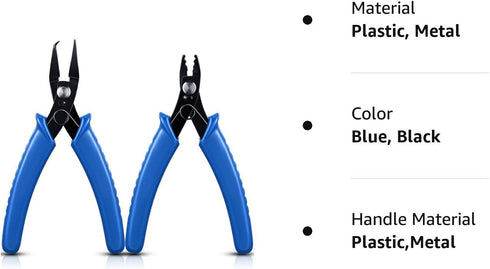 2 Pcs Split Ring Pliers Crimping Pliers Jewelry Jump Ring jewelry Pliers for Opening Split Ring or Key Chain, Wire Flush Cutter Pliers Set for Jew...