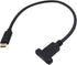Poyiccot USB 3.1 Type C Extension Cable, USB C Extension Cable Short, USB C Panel Mount 10Gbps 60W USB C Extender Cable for Data & Sync (Straight ...