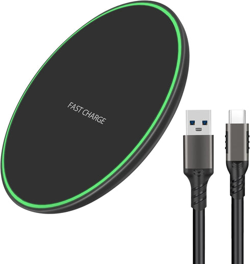 Wireless Charger for Samsung Galaxy S24/S24+/S24 Ultra/S23/S23+/S22/S22+/S21/S21+/S20/S20+/S10/S10+/S9/S8/S7/Note 20/Note 10, Wireless Charging Pa...