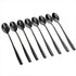 Black Stainless Steel Iced Tea Spoon, Long Handle Stirring Spoon, Set of 8...