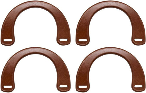 Model Worker 4PCS MDF U-Shaped Handles Replacement for Handmade Bag Handbags Purse Handles (Brown)...