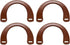 Model Worker 4PCS MDF U-Shaped Handles Replacement for Handmade Bag Handbags Purse Handles (Brown)...