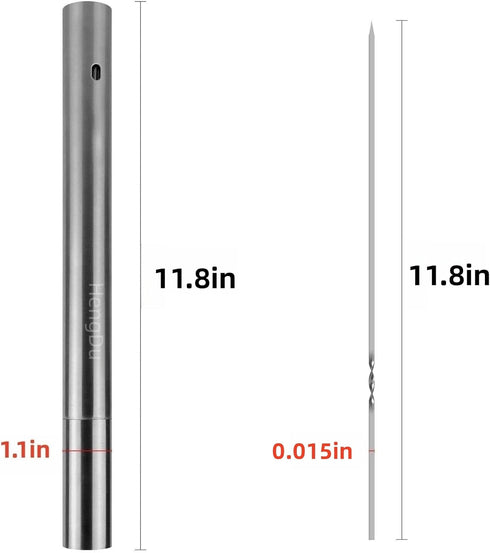 Stainless Steel Kabob Skewers?Barbecue Skewers, Portable Stainless Steel Barbecue Stick Storage Tubes for BBQ Parties and Outdoor Cooking Reusable...