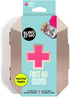 BLINGSTING First Aid Kit - 75 Essential First-aid Supplies, Bandages, Wipes, Gold Travel Case - Multipurpose Mini Emergency Kit for Women - Pink I...