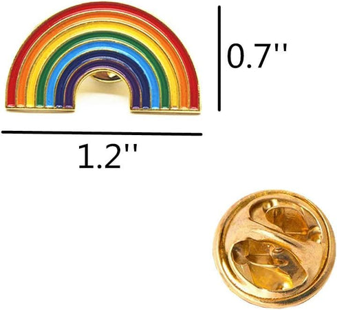 TANG SONG 20PCS 1.2'' x 0.7'' Pride Pins Rainbow Gay Pride LGBT Enamel Lapel Pin Decoration for Clothes and Bags...