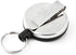 KEY-BAK Original Chain Retractable Key Holder with 24" Stainless Steel Chain, Black Front, Steel Belt Clip, 8 oz. Retraction, Split Ring, Black Vi...