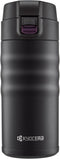 Kyocera 12oz. Ceramic Coated Interior, Double Wall Vacuum Insulated, Stainless Steel Travel Mug-Matt Black...