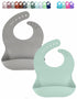 Silicone Bib – 100% Pure Platinum LFGB Baby Bibs with No Fillers – Wide Food Catching Pocket – Easy Clean – Mess Proof – Dishwasher Safe – BPA & P...