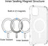 TORU MX Slim for iPhone 11 Magnetic Case, Compatible with Magsafe, Hybrid Transparent HD Clear Case with Detachable Wrist Strap, Scratch Resistant...