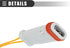 Motoforti Brake Pads Wear Sensor, for Mercedes-Benz CLS500 2006, Metal Plastic, 2115400717, Black Gray Red...