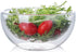 high temperature resistant double layer glass bowl borosilicate heat-resistant glass tableware transparent fruit salad bowl (250ml double bowl)...