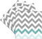 3dRose cst_179811_3 Grey Chevron with Mint Turquoise Zig Zag Accent Gray Zigzag Pattern-Ceramic Tile Coasters, Set of 4...