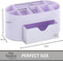 Lavender Desk Organizer for Office Supplies and Desk Accessories - Pen Holder Desktop Organization for Room College Dorm Home School (White Lavend...