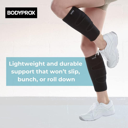 Bodyprox Calf Support Brace 2 Pack, Adjustable Shin Splint Compression Calf Wrap...