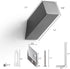 Towel Hooks Grey SUS304 Stainless Steel 4 Pack Heavy Duty Modern Wall Hooks Robe Hook for Bathroom Livingroom Hotel Style Wall Mounted...