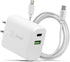 20W Charger for iPhone and iPad, USB C and USB Dual Wall Charger Set with Type-C Lightning Cable Compatible with iPhone 14/13/13 Pro/13 Pro max/iP...