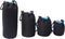 N-S 4 Pack Neoprene Pouch, Soft Plush Camera Lens Pouch, Compatible with Canon, Nikon, Sony, Olympus Pentax Lens Pouches (Black+Blue)...