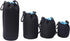 N-S 4 Pack Neoprene Pouch, Soft Plush Camera Lens Pouch, Compatible with Canon, Nikon, Sony, Olympus Pentax Lens Pouches (Black+Blue)...