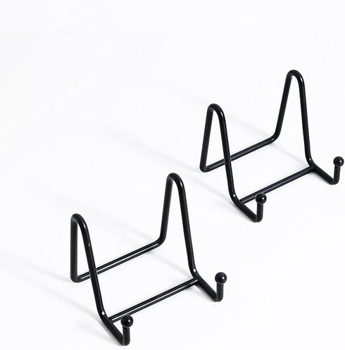 2 Pack Plate Stands for Display, 3 Inch Plate Holder Display Stand, Iron Easel Decorative Plate Holder Book Stands for Display, Pictures, Decorati...
