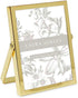 Laura Ashley 2x3 Gold Flat Metal Picture Frame (Vertical) with Pull-Out Easel Stand, Made for Tabletop, Counterspace, Shelf and Desk (2x3, Gold)...