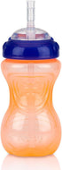Nuby No-Spill Sippy Cup with Flex Straw - (3-Pack) 10-Ounce Bottles - Sippy Cups for Toddlers 12+ Months - Neutral Color Training Cups for Toddler...