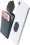 Sinjimoru Removable Cell Phone Wallet with Flap, Wireless Charging Compatible Cell Phone Card Holder for Back of Phone. Sinji Mount Flap Grey...