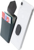 Sinjimoru Removable Cell Phone Wallet with Flap, Wireless Charging Compatible Cell Phone Card Holder for Back of Phone. Sinji Mount Flap Grey...