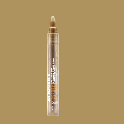 Montana Cans Montana Acrylic Paint Marker, 2mm, Fine Nib, Metallic Gold (059427)...