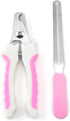 Dog Nail Clippers Trimmer for Small Medium Large Dog, Pet Grooming Tool with Quick Sensor, Nail File-Pink...