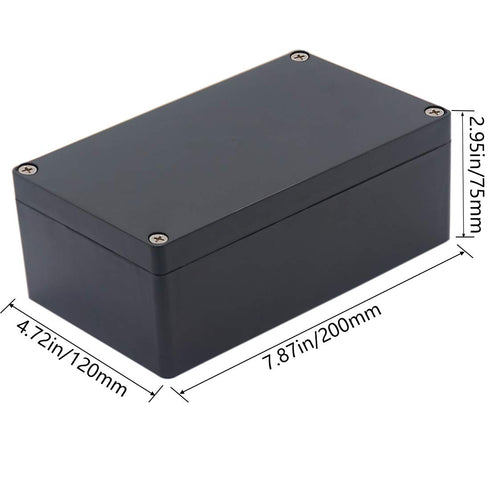 Junction Box IP65 Waterproof ABS Plastic Electrical Project Case Power Junction Boxes, Project Box with 4 PCS M16 Cable Glands 7.87 x4.72 x2.95 in...