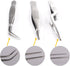 Kitchen Cooking Tweezers Culinary,3 Piece Set Stainless Steel Tweezer Precision Tongs Offset Tip for Cooking Food Design styling(6.3-Inch)...