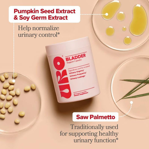 O Positiv URO Bladder Control Supplement for Urinary Urgency, Urinary Frequency, Urinary Leakage with Pumpkin Seed Extract, Soy Germ Extract, Saw ...