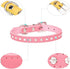 Puppy Collar and Leash with Bling Diamond, Pretty Crystal Sparkly Rhinestone Glitter Jewel Girls Cat Collars for XXS Xs Small Medium Pet Female Do...