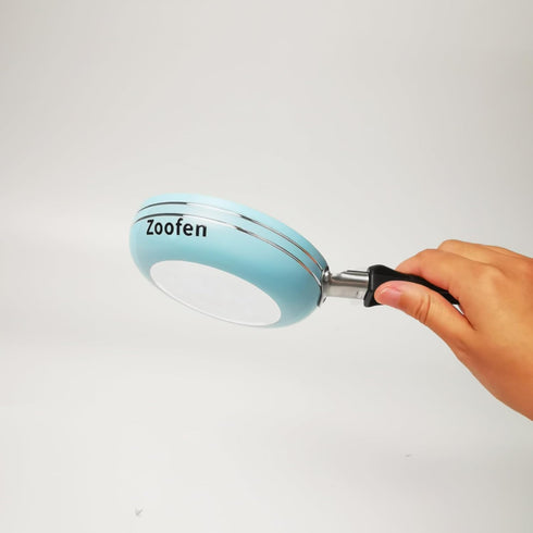 Zoofen 4.7" Frying Pan Mini Round Egg Skillet Non Stick One Egg Fry Pan Breakfast Pan with Long Handle...