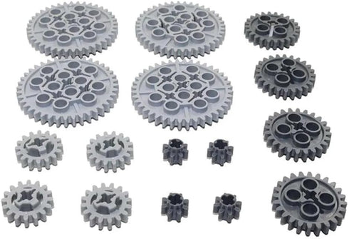 16PCS MOC Technical Gears Pack Compatible with Stnadard Building Block Assortment Kit 8/16/24/40 Tooth Gear...