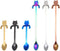 6 PCS Cat Spoon Coffee Tea spoon Set, ESRISE Stainless Steel Hanging Cup Teaspoons Demitasse Mini Long Cute Kitten Stirring Spoon for Dessert Drin...