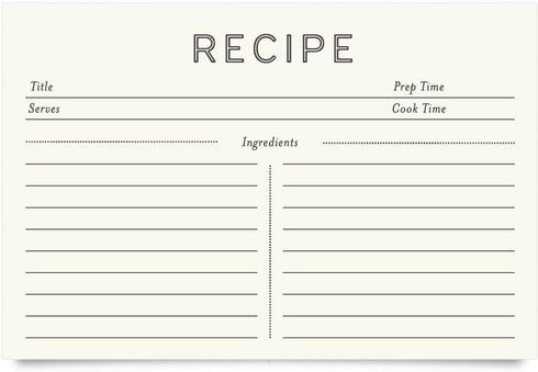 Jot & Mark Recipe Cards 4x6 Inches Blank Double Sided, 50 Count (Modern Minimal)...