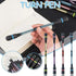 4 Pieces Spin Cool Pens, Rolling Finger Spin Game Pens with Weighted Ball Anti-Slip Stationery Set with Refills Black Ink for Students Entertainme...