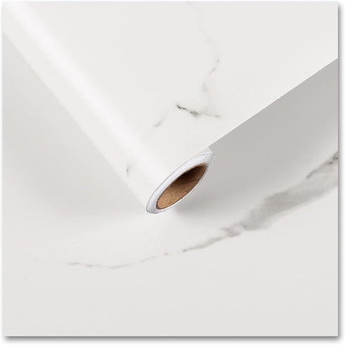 CRE8TIVE White Marble Contact Paper for Countertops Matte Marble Wallpaper Peel and Stick Removable Marble Countertop Contact Paper Waterproof Sel...
