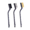 3Pcs Mini Wire Brush Set for Cleaning and Rust Removing, 7 Inch Industrial Wire Brushes of Stainless Steel/Nylon/Brass Bristles...