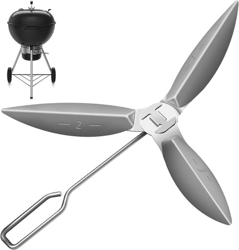 18-1/2-Inch Grills One-Touch Cleaning System Kit, for Weber 7443 90719 charcoal grill/Kettle Grills Replacement Parts 7444, Easy to install and du...