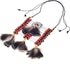 Indian style breastplate, made with bone and feathers, bone choker, Indian inspired choker...