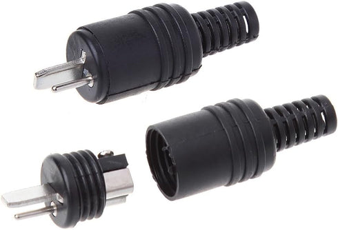10PCS Male HiFi Speaker Tools Power Signal Black Adapter Accessories DIN Plug Screw Terminals 2 Pin Connector Black Abs+Metal Black Abs+Metal, As ...