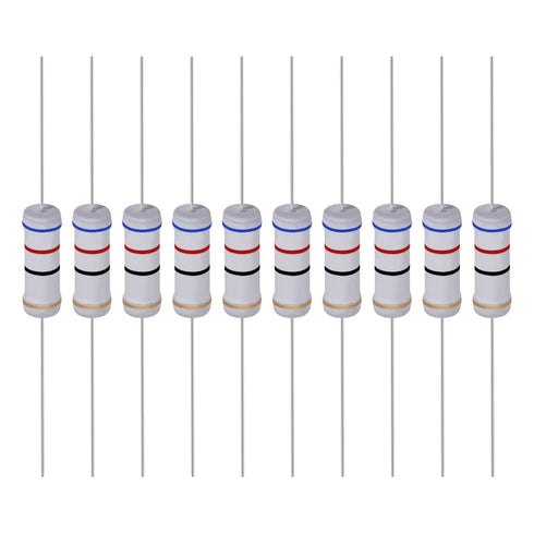 YOKIVE 20 Pcs Metal Oxide Film Resistors, Axis Lead Resistor, Keep Normal Circuit Operation, Great for Electric Power Equipment (Grey, 3W, 62 Ohm)...