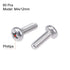 uxcell M4x12mm Machine Screws Pan Phillips Cross Head Screw 304 Stainless Steel Fasteners Bolts 8mm Head Dia 60Pcs...