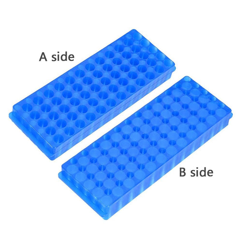 3Pcs Tube Rack Microcentrifuge Tube Racks Double-Sided Plate Centrifugal Pipe Rack for 0.5ml-2ml Centrifugal Pipe 60 Holes (Blue-Green-Orange)...