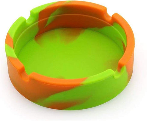 HOWDIA 3 Pack Silicone Ashtray, Premium Silicone Rubber Small Ashtrays for Outside, High Temperature Heat Resistant Round Design Ashtray Camouflag...