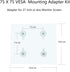 VESA Mount Adapter Bracket Kit Non-VESA Mounting Universal for 75 VESA Monitor Arm Compatible 2 Pack...