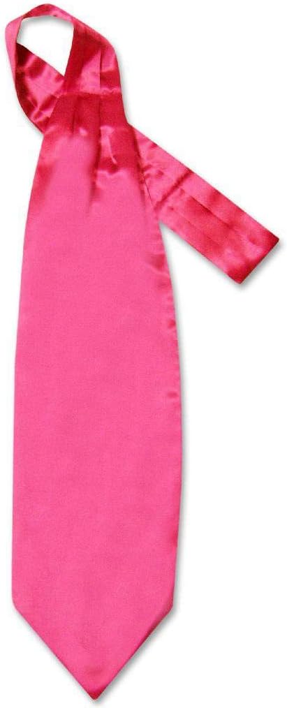 Biagio ASCOT Solid HOT PINK FUCHSIA Color Cravat Men's Neck Tie...